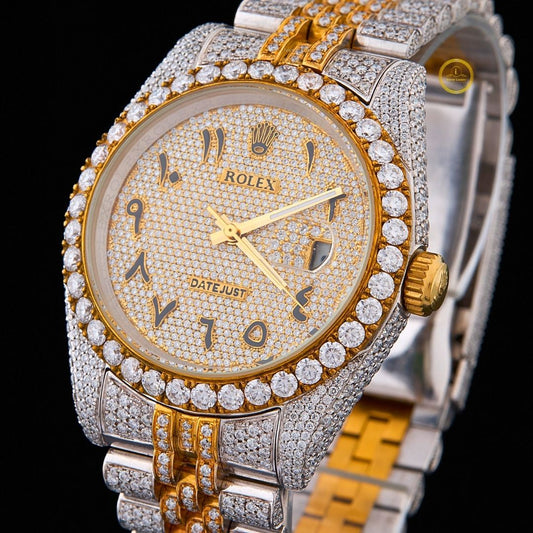 Latest Design Customized Fashion Jewelry Crafted Stainless Steel Fully Iced Out Wrist Watch For Men Diamonds by ivevar