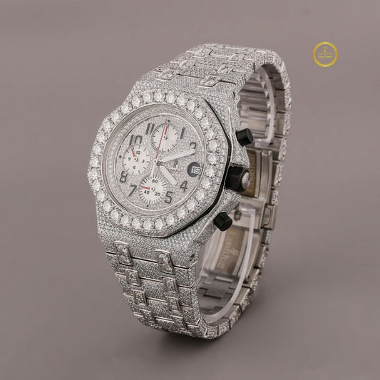 Exclusive Full Iced Out Diamond Watch Ivevar White Fire For Every Day