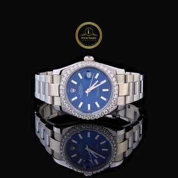 IVEVAR Luxury Men's Diamond Watch – Stainless Steel Quartz Crystal Watch for Men Birthday Gift