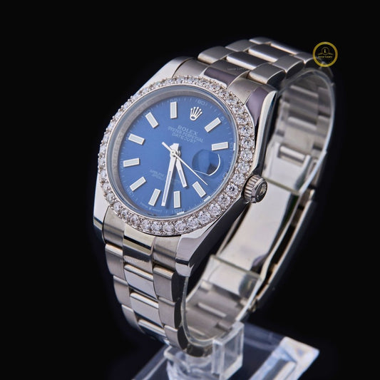 IVEVAR Luxury Men's Diamond Watch – Stainless Steel Quartz Crystal Watch for Men Birthday Gift