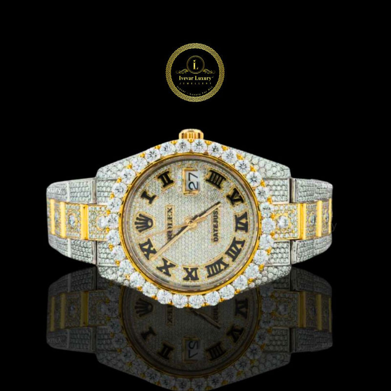 Bling Diamond Watch for Men - IVEVAR Full Iced Out Luxury Watch