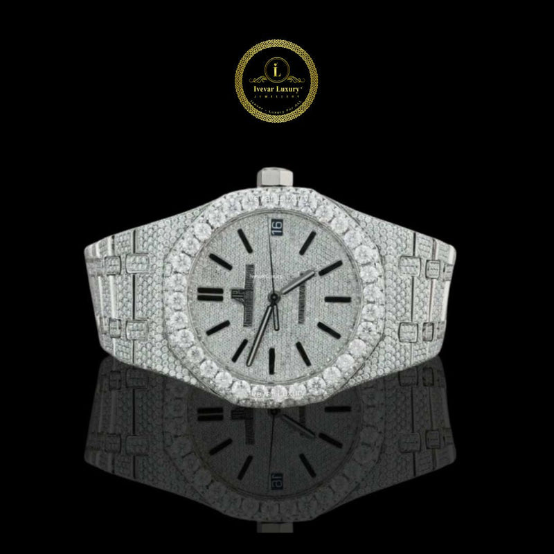 Luxury Iced Out Skeleton Men's Diamond Watch by IVEVAR