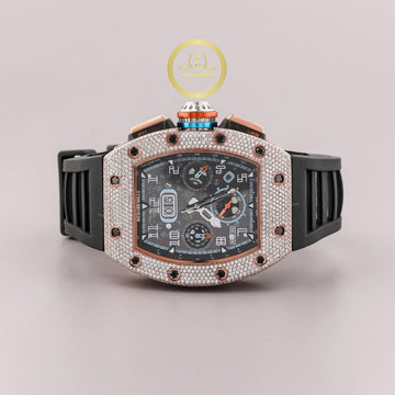 Ivevar's Velocity VVS Diamond Watch Chronograph with Racing-Grade Rubber Strap