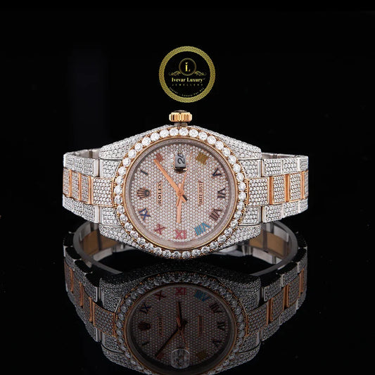 Prestige Black And Rose Gold Crystal Timepiece Luxury Watch Collection By Ivevar
