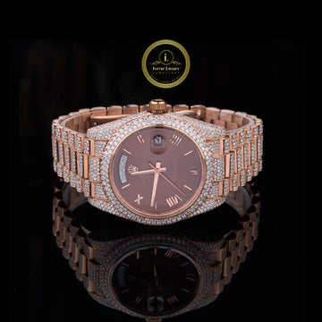 Luxury in Every Tick Discover the Iced Rose Gold Masterpiece by IVEVAR