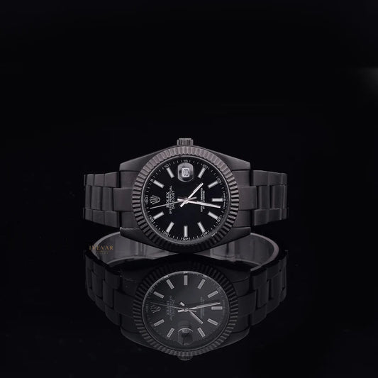 Ivevar Midnight Royale Duo Moissanite Diamond Set Gold And Black Luxury Watch Collection