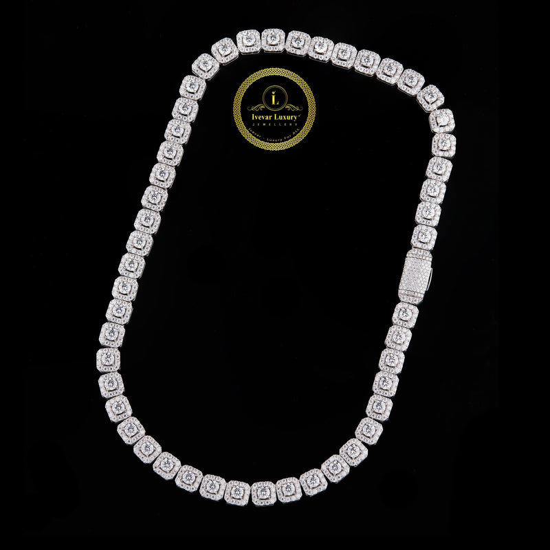 Crafted to Stun Moissanite Diamond Iced-Out Tennis Chain for Ultimate Drip By Ivevar