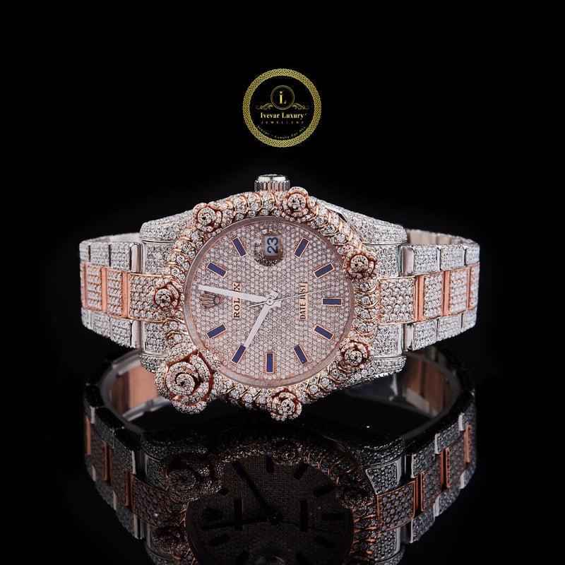 Regal Men’s Diamond Watch Adorned Timepiece Reflecting Lasting Prestige by Ivevar