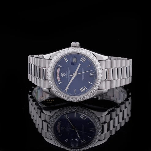 Executive Elite Collection Sport Chronograph And Moissanite Diamond Luxury Watch Set