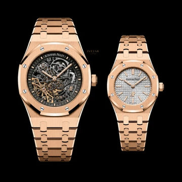 Rose Majesty Skeleton Luxury His & Hers Watch Collection Open Heart Mechanical Artistry in Rose Gold Elegance