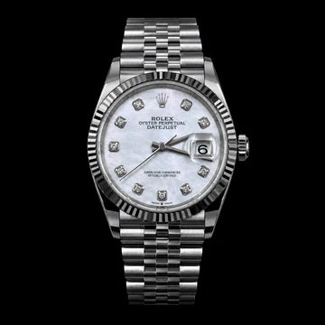 Automatic Date Watch with Mother of Pearl Face