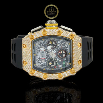 Luxury in Motion - Waterproof Diamond Watch Chrono with Sport-Tech Band