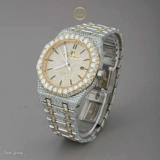 Exclusive IVEVAR Iced Out Roman Numeral Watch & Diamond Bling