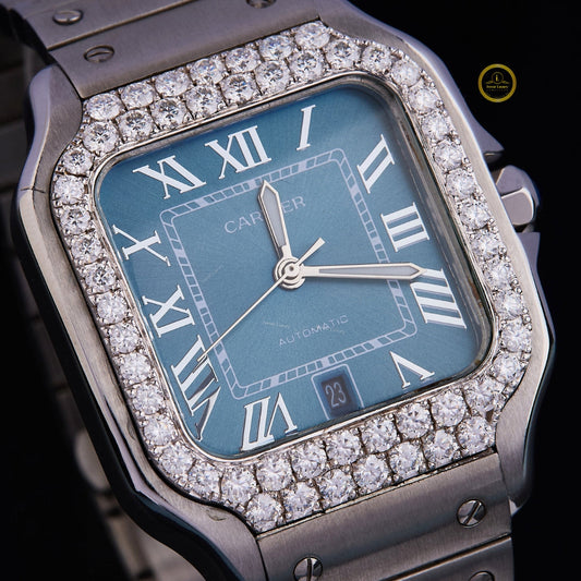 Luxurious Men’s Diamond-Studded Watch Exemplifying Classic Sophistication by Ivevar