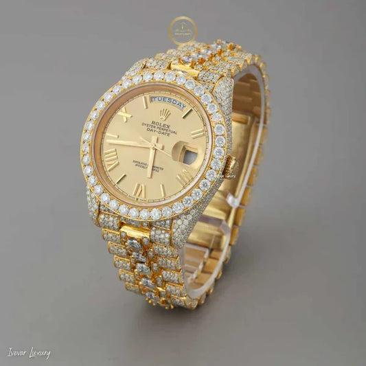 Bling Diamond Watch Classic Watch for Men – IVEVAR Full Iced Out Luxury Watch