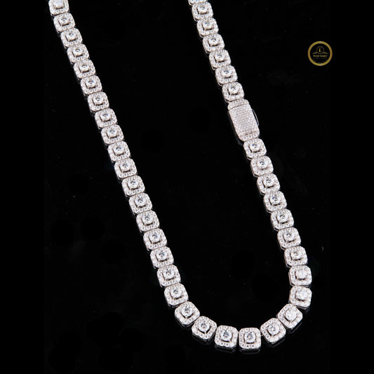 Crafted to Stun Moissanite Diamond Iced-Out Tennis Chain for Ultimate Drip By Ivevar