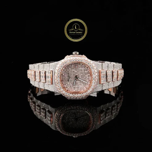 Elite Diamond Inspired and Midnight Black Watch Collection Royal Luxe Timepiece Set