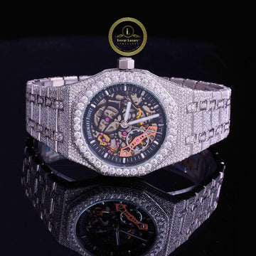 IVEVAR Luxury Full Iced Out Diamond Watch – Prong-Set Diamonds for Men
