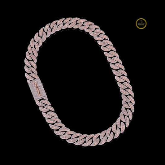 Custom Cuban Link Chain with Created Diamonds Showcasing Hip Hop Elegance and Superior Craftsmanship