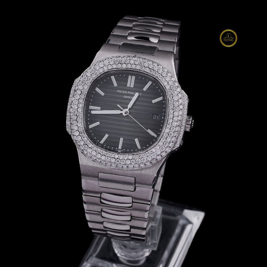 Custom Luxury Men Diamond Watch Stainless Steel Quartz Watches High Quality By Ivevar