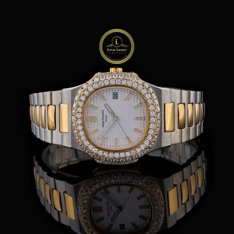 Elegant Men's Wristwatch IVEVAR Luxury Crystal Quartz Watch with Stainless Steel Band
