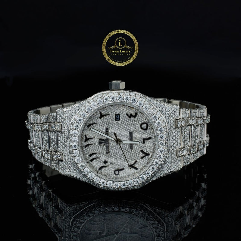 IVEVAR Iced Out Men’s Watch - Diamond Bling Watch for Rappers