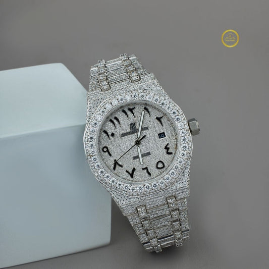 IVEVAR Iced Out Men’s Watch - Diamond Bling Watch for Rappers