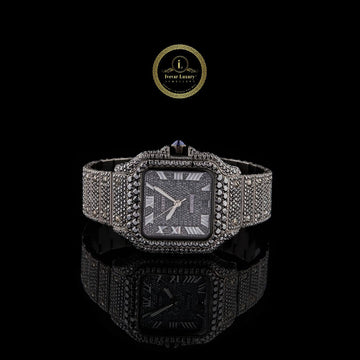 Custom Black Diamond Watch – Luxury Black Strap Timepiece by Ivevar
