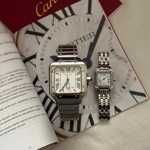 Imperial Steel Luxury His & Hers Watch Collection Classic Square Dial Edition with Timeless