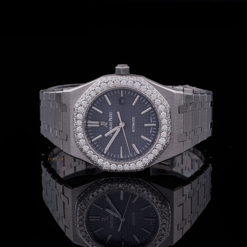 Ivevar Crimson Prestige Duo Ruby Dial Luxury Watch Moissanite Diamond Bezel Timepiece Collection
