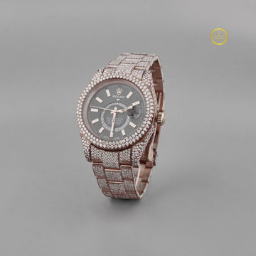 Luxury Luminous Watch - PRECIOUSGEMS  Full Coverage Iced Out Diamond Timepiece By Ivevar