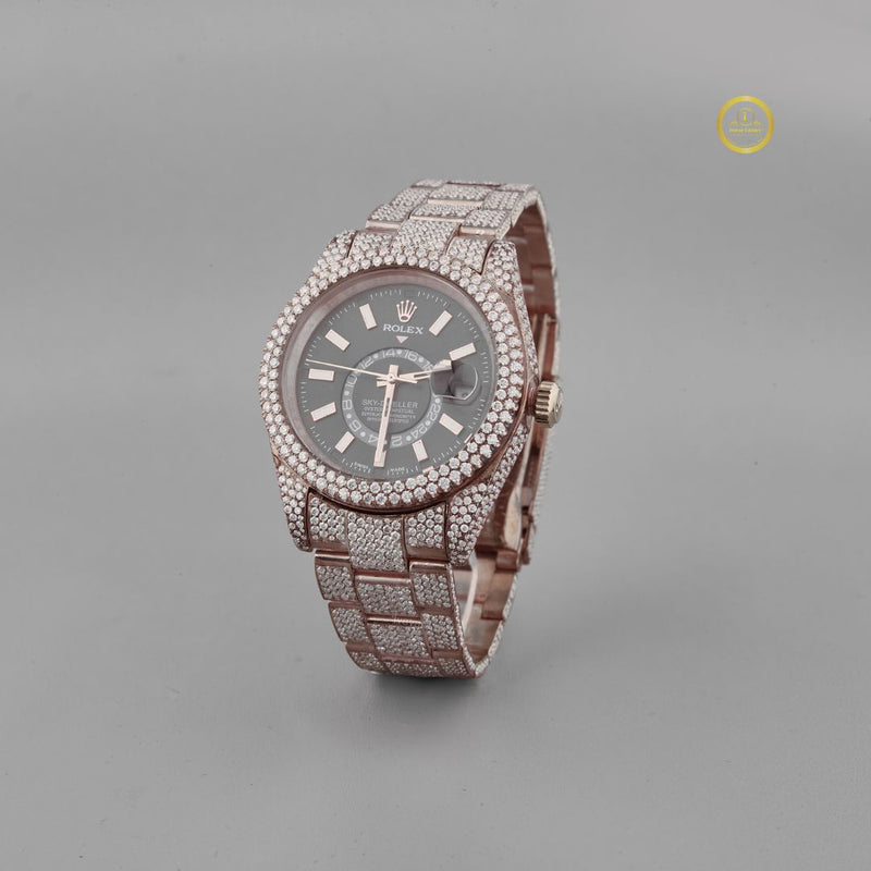 Luxury Luminous Watch - PRECIOUSGEMS  Full Coverage Iced Out Diamond Timepiece By Ivevar