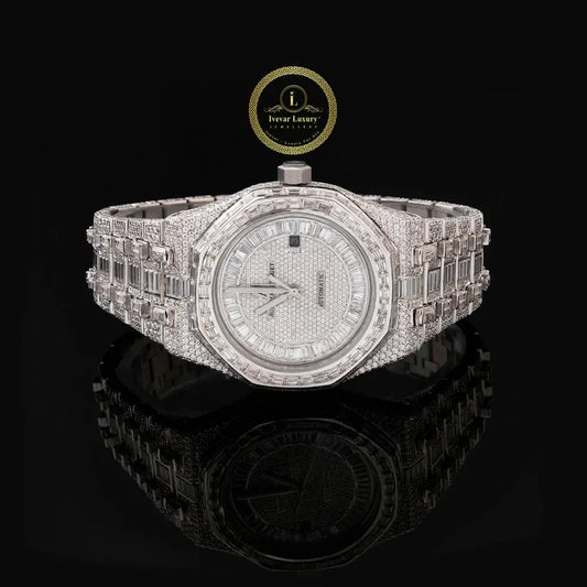 Diamond-Inspired Statement Watch For Men's And Rose Gold Classic Set For Women
