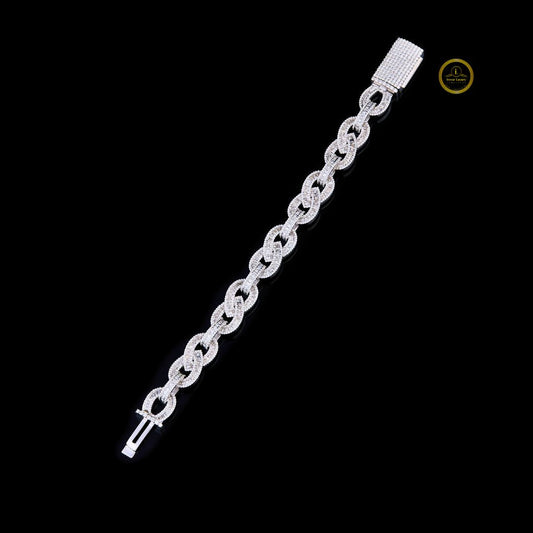 Designer Moissanite Diamond Cuban Bracelet  Bold Luxury Style By Ivevar
