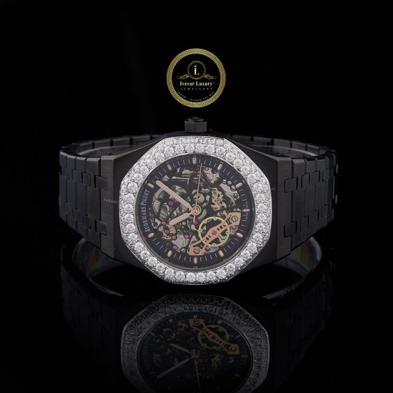 Top Quality Luxury Bling Hip Hop Iced Out Watch Round Quartz Diamond Watches Men By Ivevar