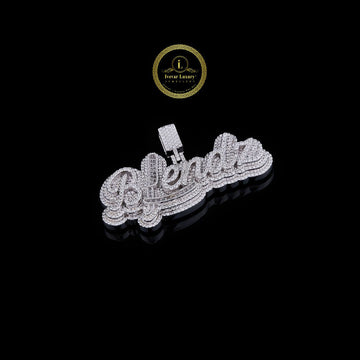 Three steps with Bugget and Round cut Daimonds Letter pandent with Lab Grown Diamond by Ivevar