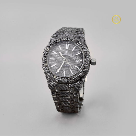 Ultimate Iced Out Men’s Diamond Watch Bold Full Black Luxury by IVEVAR