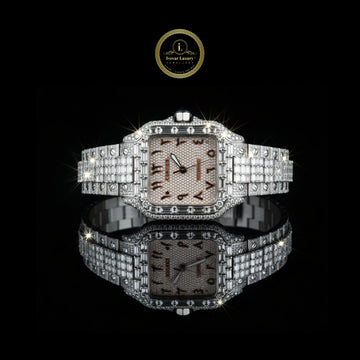 Radiant Diamond Watch Set Luxury Timepiece with Rose Tone Dial and Exquisite Gem Detailing