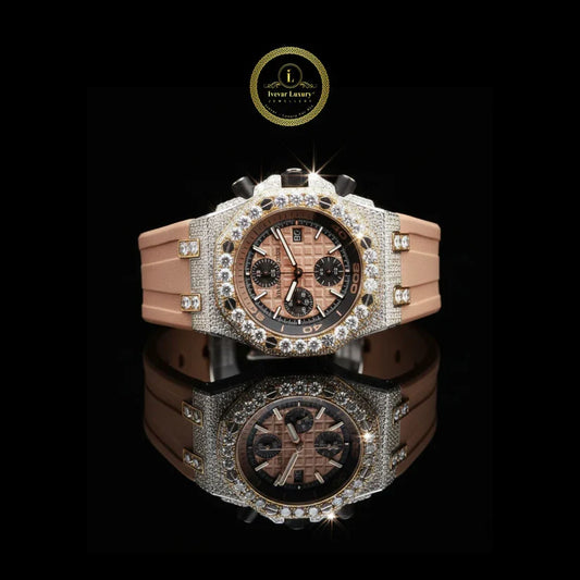Imperial Diamond Heritage Collection Luxury Moissanite Diamond Timepiece And Signature Designer Eyewear Set