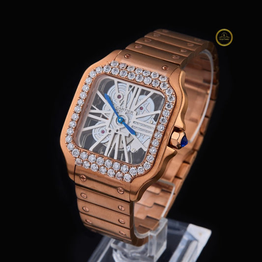 The Art of Precision Diamond watch A Rose Gold Skeleton Timepiece Crafted for the Connoisseurs of Timeless Luxury