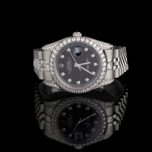 Executive Heritage Collection Gold Day Date And Moissanite Diamond Datejust Luxury Watch Duo