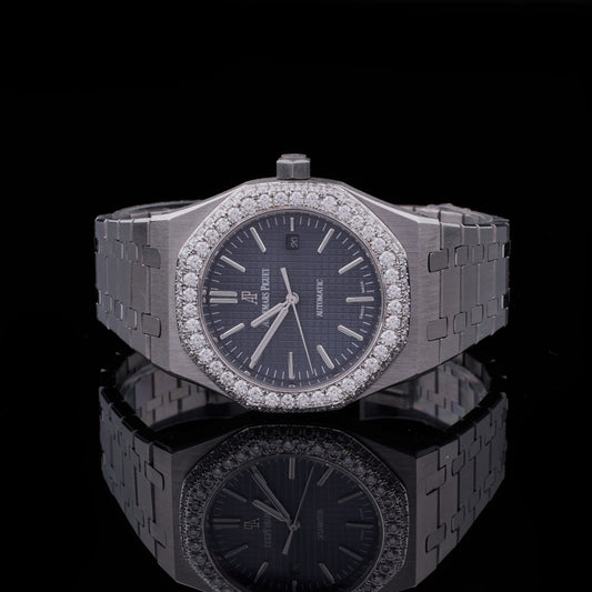 Elite Moissanite Diamond Watch Collection Royal Ice And Midnight Blue Edition