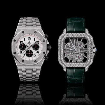 Masterpiece Dual Time Collection Skeleton Moissanite Diamond Artistry And Precision Chronograph Excellence