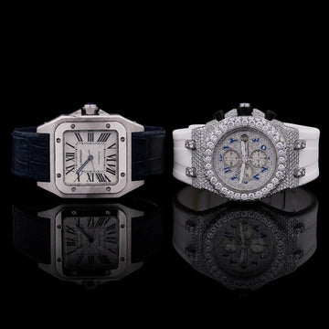 Imperial Moissanite Diamond Chronograph Collection Classic Elegance & Full Pavé Brilliance