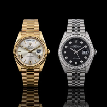 Executive Heritage Collection Gold Day Date And Moissanite Diamond Datejust Luxury Watch Duo