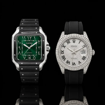 Emerald Prestige Diamond Collection Moissanite Diamond Luxury Timepiece Duo