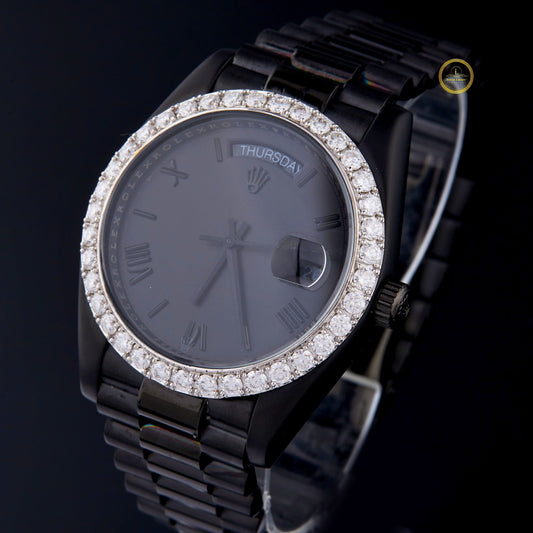 Refined Stealth Luxury with a Brilliant Diamond Bezel and Matte Black Finish Diamond By Ivevar