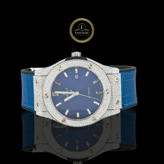 Prestige Collection Luxury Green Dial Timepiece And Signature Moissanite Diamond Eyewear Set