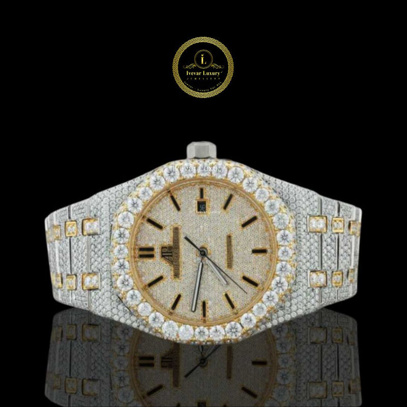Exclusive IVEVAR Iced Out Roman Numeral Watch & Diamond Bling