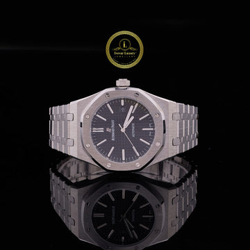 Luxury Black Dial Automatic Watch - Brushed Stainless Steel Integrated Bracelet